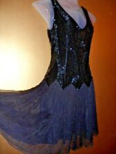 Kate Moss Heavily Beaded Black Bodice Flapper Dress Gatsby Art deco Size 10