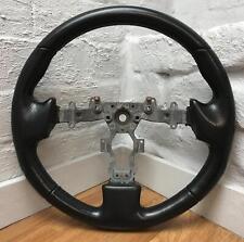 Genuine Nissan GTR R35 black leather, perforated, 3 spoke steering wheel.  14C