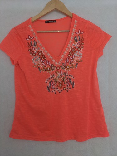 Shein cactus floral neck top - shein,