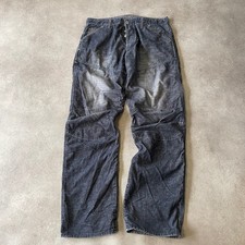 G-Star Raw Jeans Mens 34” Y2K Corduroy Denim Trousers, Washed Black