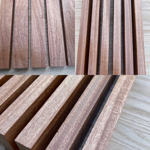 Solid sapele slats wall - slats,