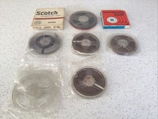Bundle of 7 Vintage Philips BASF & Scotch Reel to Reel Magnetic Tapes Used