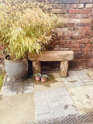 Sandstone blocks bench - sandstone,