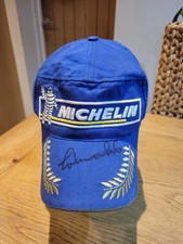 Michelin Blue Vintage Podium Baseball Cap Hat Signed F1 Motorsport
