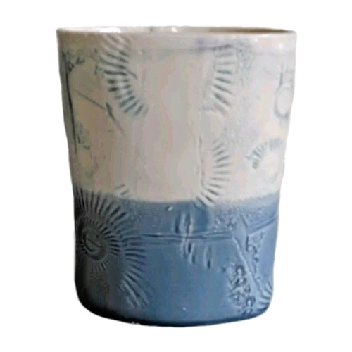 Vase rolled porcelain oval - vase,