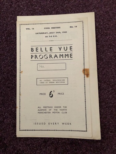 Speedway programme belle - speedway, vue