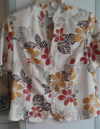 Eastex blouse red beige - eastex, 14