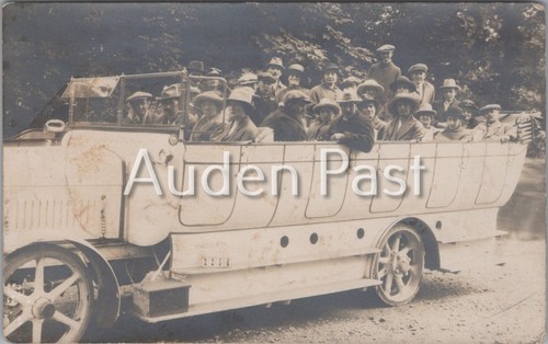 Vintage postcard charabanc - vintage,