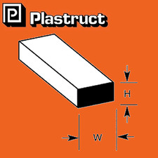 SOLID RECTANGULAR ROD 2.5mm range styrene plastic polystyrene MS1012 PLASTRUCT