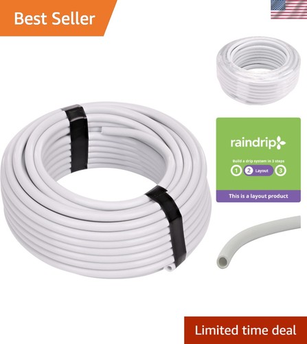 50ft white inch drip - 50ft, 1/4-inch