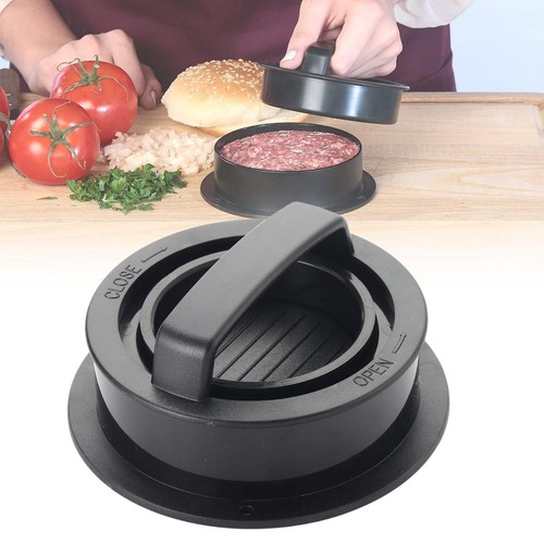 Black plastic burger patty - black,
