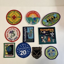 10 Mixed Scout badges see photo for details ideal for camp blanket or swops D146