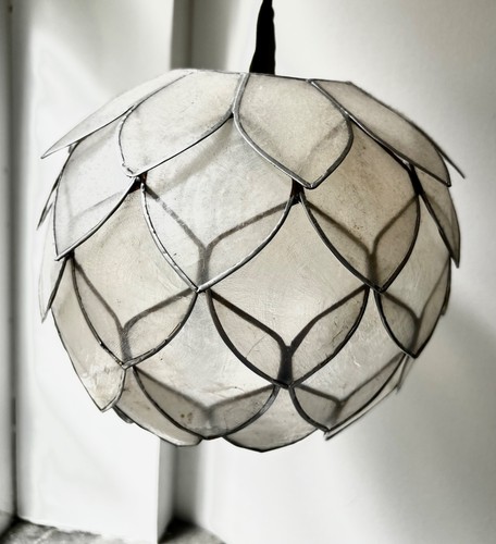 Vintage capiz shell lampshade