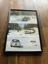 Framed Saab 99 EMS Mk2 Ford Escort RS1800 Chevette Rally Magazine Picture Poster