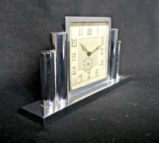 FRENCH ART DECO CHROME CLOCK