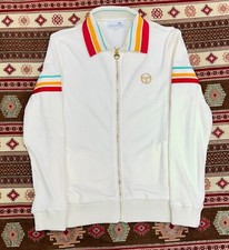 Sergio Tacchini Slice Velour Track Top Stm12162-1081 Gardenia/Gold Mens Casuals