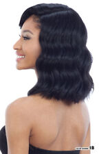 FREETRESS EQUAL SYNTHETIC 5 INCH LACE PART WAVY BLUNT BOB CURLY HAIR WIG - VAL