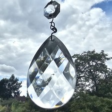 LARGE Vintage 62mm Chandelier Crystal Glass Pear Tear Drop Part (20 Available)
