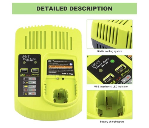 P117 dual port battery charger - dual,