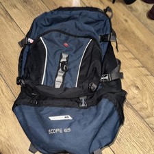 Trespass “Scope” 65 +10 Litre convertible rucksack backpack blue