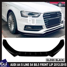 FOR AUDI A4 S Line S4 B8.5 FRONT SPLITTER SPOILER LIP GLOSS BLACK 2012-2015