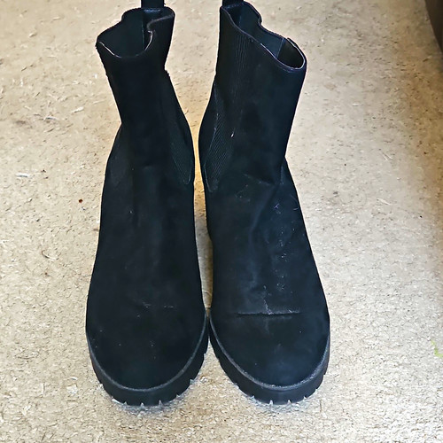 Women black faux suede - black,