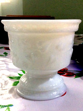 Antique Milk Glass Footed