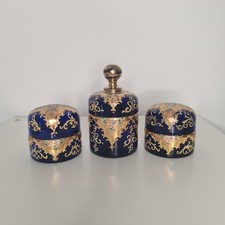 Ornate glass dressing - dressing, table