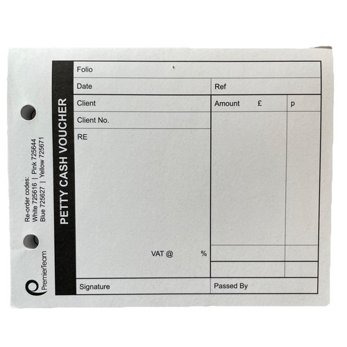 Petty cash voucher book - cash,