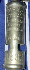 J Hudson's Issued London Metropolitan Police Whistle type MP13 No 21632 nickel