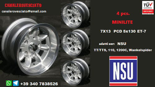 Minilite wheels 13 inch - 7j,