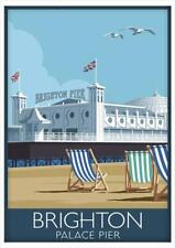 A3 A4 Size - Brighton Pier Old Vintage Travel Railway Poster