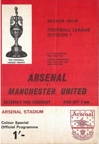 Football programme arsenal - football, v