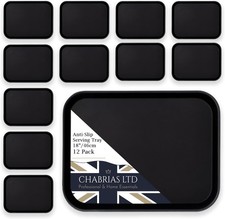 Round Black Anti Slip Tray