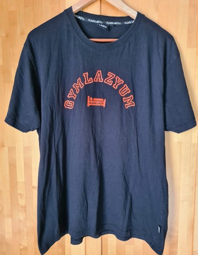 Plain lazy men black tshirt - plain,