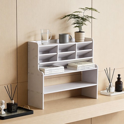 Tiers wood desktop bookshelf - tiers,