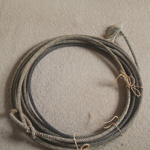 Vintage old lasso rope - , grey