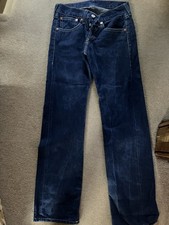 Levi's 901 Vintage 32x34 Jeans. Straight Leg. Dark Blue. Button Fly