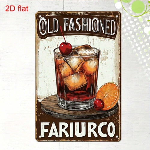 Vintage old fashioned cocktail - old,