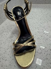 Zara Gold Heels Size 6.5