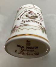 Vintage Royal Doulton Brambly Hedge Summer Thimble By Jill Barklem 1982