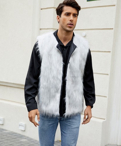 Men luxury faux fur - men's,