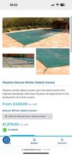 Plastica 38’ X 18’ Pool Debris/winter Cover - pool cover 