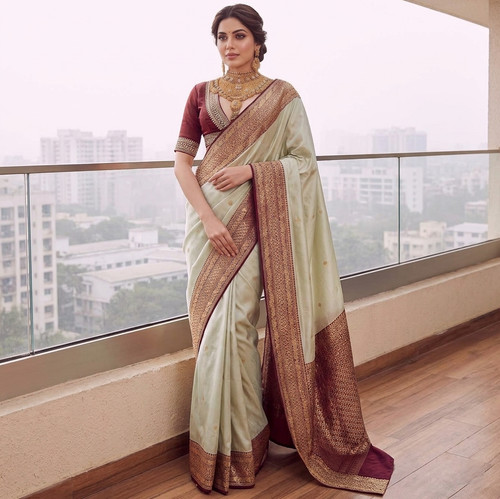 New banarasi lichi silk saree - new,