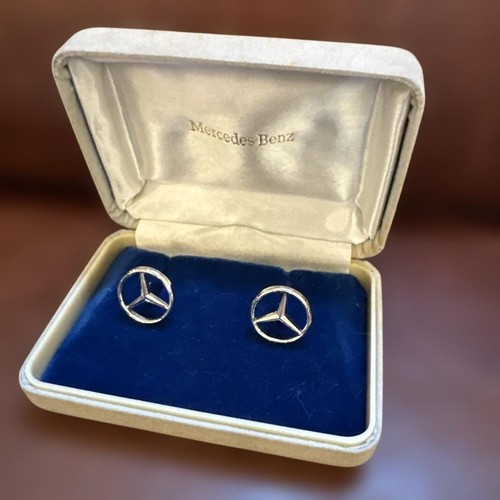 Mercedes benz cufflinks silver - mercedes-benz,