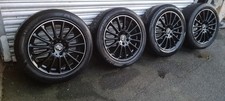 Mercedes 17" MSW Alloy wheels in gloss black - C63 Style multispoke wheels 5x112