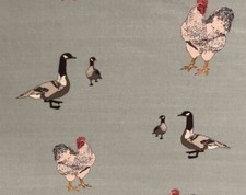 Cotton Fabric Farm Birds