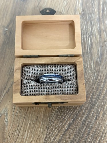 Meteorite blue agate ring - meteorite,