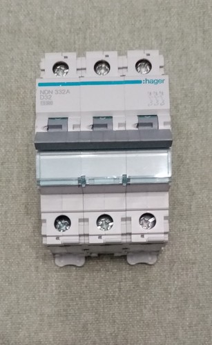 Hager mcb 32amp triple pole - 32amp, 3