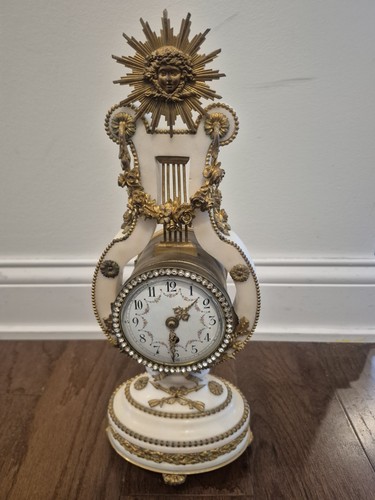 Lyre mantel clock - lyre,